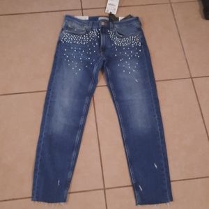 NWT Zara woman Boy Slim Boyfriend Jean